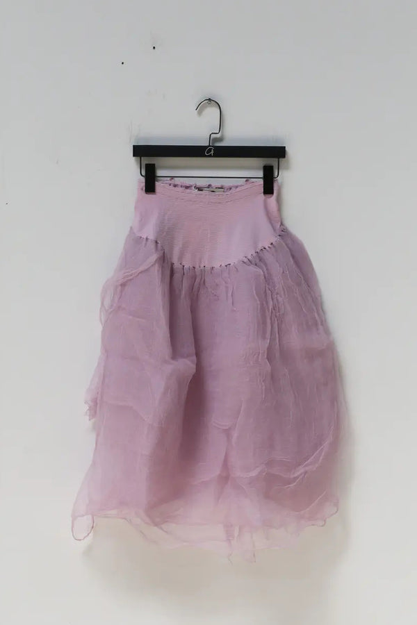 Marc Le Bihan Silk Skirt Six-layer Gauze 25930 Series French Hand-dyed MLB-25930-ZIDX Lilac LILAS